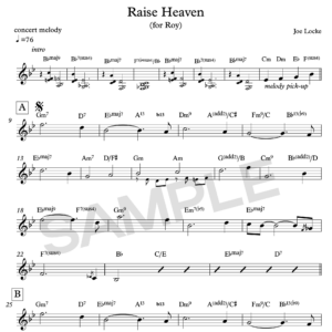 Raise Heaven (for Roy) sheet music